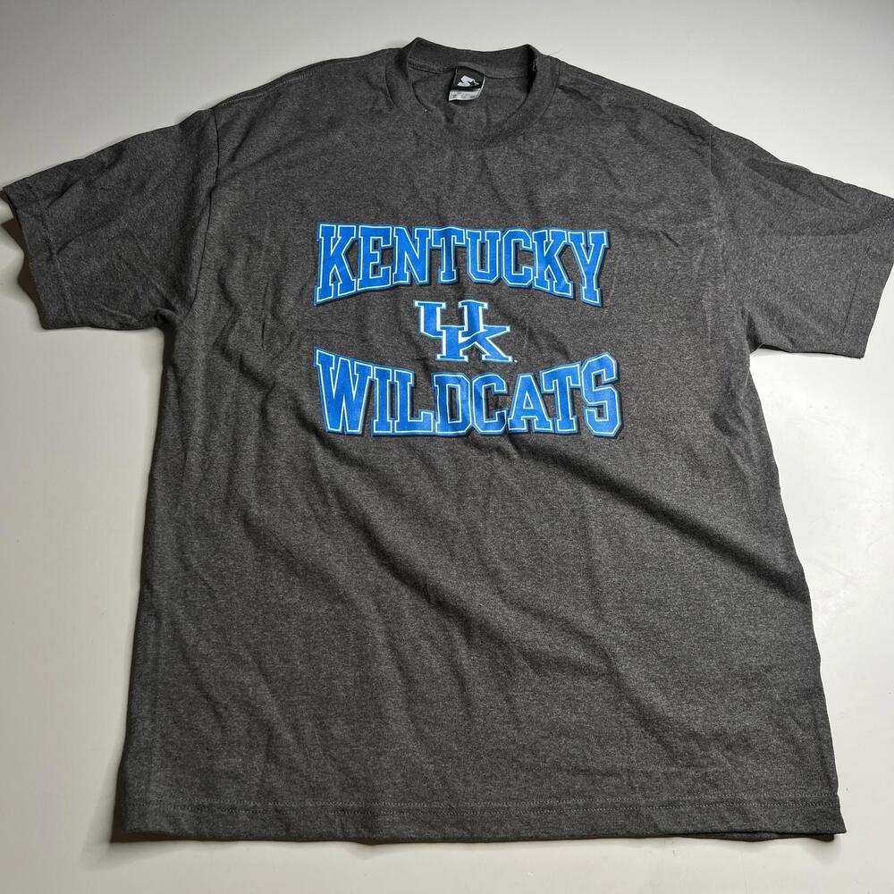 Kentucky Wildcats Shirt Mens XL Gray NCAA Basketball‎ Starter Short Sleeve Tee
